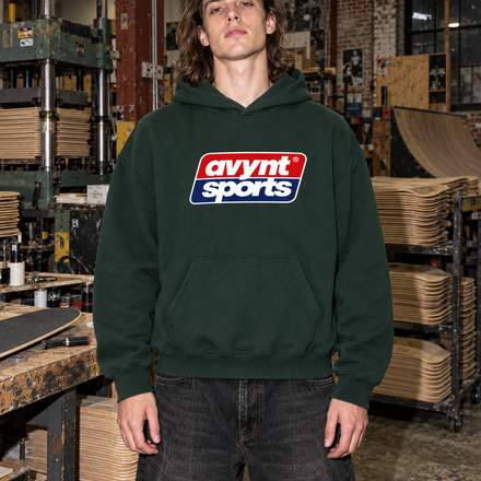 AVYNT Sports Club Heavyweight Hoodie – Oversized Blackish Green